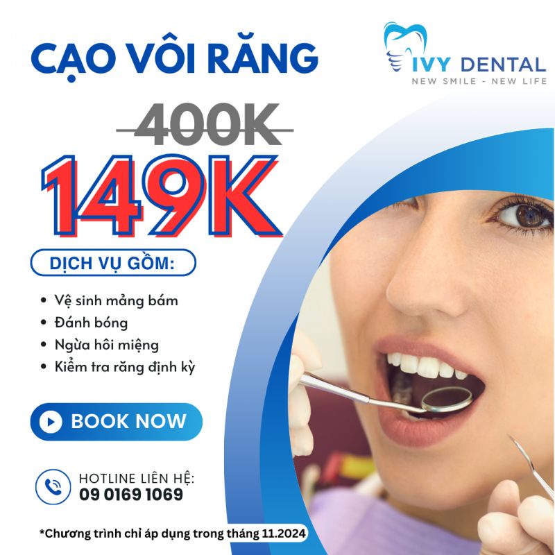 Cạo vôi răng 149k – tháng 11.2024