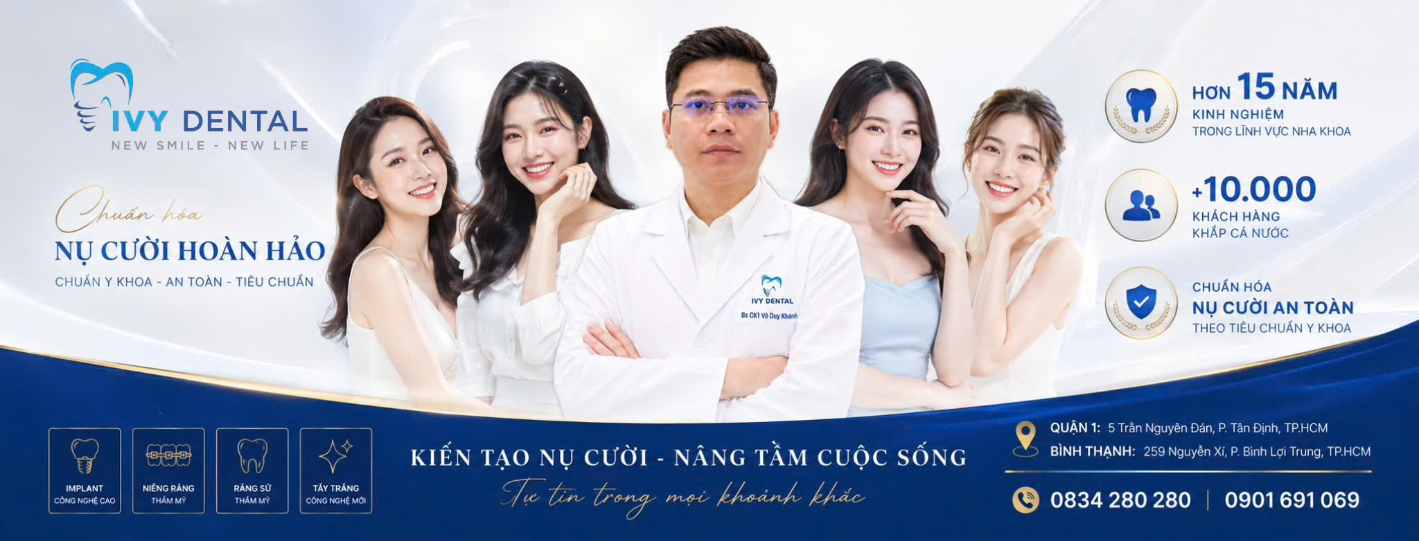 Bác sĩ CK1 Võ Duy Khánh cùng đội ngũ Nha khoa Ivy